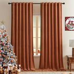 Timeper Burnt Orange Velvet Curtain