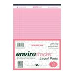 Roaring Spring Enviroshades 8.5" x 11.75" Pink Legal Pads, 3/Pack