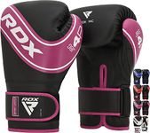 RDX Kids Boxing Gloves, 6oz 4oz Junior Training Mitts, Maya Hide Leather Ventilated Palm, Muay Thai Sparring MMA Kickboxing, Punch Bag Speed Ball Focus Pads Punching Workout, Youth Games Fun