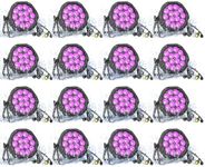 ZEMOJ Outdoor Stage Lights Waterproof DMX DJ Par Can Light 14LED RGBW 4in1 Strobe Wash Uplighting for Theater, Event, Halloween, Christmas, Church, Wedding Party, Stage, Performance