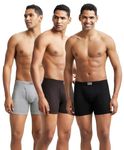 Jockey 8008 Men's Super Combed Cotton Rib Solid Boxer Brief with Ultrasoft Concealed Waistband (Pack of 3)_Multi Colour_L