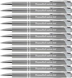 KOLOWKO Personalized ballpoint pen with name or greeting, customized pen, 0.5mm black ink, suitable for men women office school business promotion wedding ballpoint pen gift