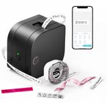 Labeler Maker, P12 Label Maker Machine with Tape, Portable Bluetooth Small Label Sticker Maker Printer for Home Business Office, Support Inkless Multiple-Material Labels, Compatible iOS Android, Black