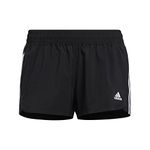 adidas Women's Pacer 3-Stripes Woven Training Shorts, Black/White, Medium