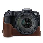 MegaGear MG1740 Ever Ready Genuine Leather Camera Half Case Compatible with Canon EOS RP - Brown