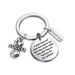 WUSUANED Soccer Coach Gift A Good Coach Will Make Players See What They Can Be Soccer Coach Keychain Appreciation Gift For Soccer Coach (i love soccer keychain)