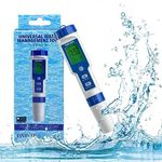 Pool Salt Tester, PH Meter for Swimming Pool & Hot Tub | High Accuracy PH Tester with 7 in 1 Digital Salinity Tester for Salt Water, Swim Spas Water Test Kit | Get Unlimited Measurements in Real Time