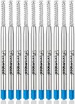 Ballpoint Pen Refills with Spring for Penneed B5/B6/B8 Pen, Parker Waterman Compatible Ballpoint Pen Refills Twist Action Medium Point 1.0mm Pack of 10(Blue Ink)