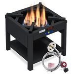 ARC 200,000BTU Single Burner Propane Stove, High-Pressure Outdoor Propane Stove Cooker Propane Burner, 16.5"Heavy Duty Burners For Outdoor Cooking Turkey Fry,Crawfish Boil,Homebrewing