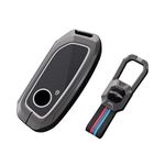 STYLENFLAUNT® Waterproof Soft Silicon Car Case Holder with Keychain & Full Protection 3 Button Metal Smart Car Key Cover for BMW X5 2023 | X7 2023