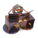 Computer Nut Collectible Handmade Metal Art Figurine, Desk Accessories, Trophy, Boss Gift, Home Office Décor