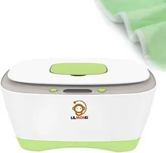 Lilmonki- Wet Wipe Warmer and Dispenser - For Baby Wipes - BPA-Free - Includes Bonus Changing Pad