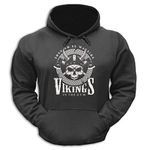 bebak Mens Gym Hoodie | Viking Pullover Hoody Clothing for Men Bodybuilding Top Arnold Schwarzenegger Sweatshirt S-5XL (Charcoal, Large)