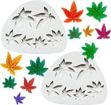 Weed Leaf Cake Fondant Mold, Pot Leaves Silicone Mold Cake Topper Decoration Gummy Mold for Chocolate Candy Sugar Craft Gum Paste Polymer Clay