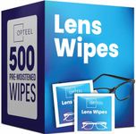 Lens Wipes for Eyeglasses - Pre-Moistened Individually Wrapped Scratch & Streak-Free for Glasses, Sunglasses & Camera Lenses 500ct