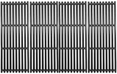 Hongso 18 1/4 Inch Gas Grill Grates Polished Porcelain Cast Iron Cooking Grid for 4 Burner Charbroil Tru-Infrared Models 463241413, 463241414, 466241414,G527-0014-W1, 80021357 (PCB008)