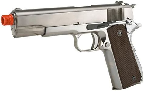 Evike Airsoft - WE-Tech Gen2 Metal Airsoft 1911 GI Full Size GBB Airsoft Pistol (Color: Silver/Gas) - (PID: 32730)