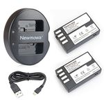 Newmowa D-Li109 Replacement Battery (2-Pack) and Dual USB Charger for Pentax D-Li109 Pentax K-R KP K-30 K-50 K-500 K-S1 K-S2