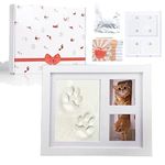 Vilbocr Pet Pawprint Keepsake Kit Dog Photo Frame Cat Frame with Clay Imprint Kit Gifts for Dog and Cat Enthusiasts