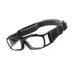 EnzoDate Vintage Basketball Glasses Slimfit Protective Safety Sports Goggles (black)