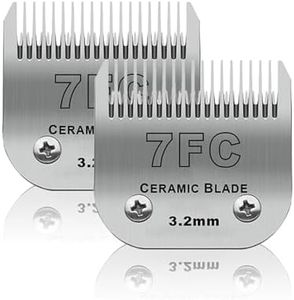 BESTBOMG 2 unité Lame de Rechange pour toilettage de Chiens,Compatible avec Les séries Heiniger/Moser Max45/Andis/Oster A5 Tondeuse pour Chien,Taille 7FC 1/8"(3,2mm) Longueur de Coupe