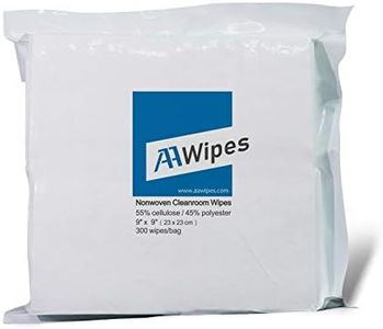 Cleanroom Wipes Nonwoven Wipes Cellulose/Polyester Blend (Grade A, 68 Gram, Bag of 300 Pcs) 9" x 9"for Lab, Electronics, Pharmaceutical, Printing and Semiconductor Industries (NW06809)