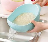 MosQuick® Big Size Chalni for Kitchen, Colander for Kitchen, Rice Drainer, Rice Strainer, and Sieve Kitchen Accessories Items: Multifunctional