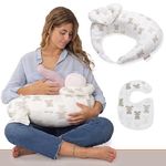 RUGUIES- Nursing Pillow- Breast Feeding Pillow Baby- Ergonomic and Adjustable Breastfeeding Pillows-Additional Anti-reflux Cushion to Elevate the Baby's Head-Double Washable Cover 100% Cotton.