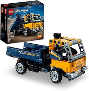 LEGO Technic Dump Truck 42147 2-in-1 Building Toy Set for Kids, Boys, and Girls Ages 7+ (177 Pieces)