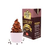 Ice Cream Mix - Soft Serve - Jersey Gold Luxury Chocolate Ice Cream Mix- Superior Creamy Taste - Use At Home or Commercially - 1L - Nut Free, Gluten Free Deliciousness