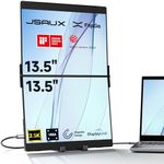 JSAUX FlipGo 13.5" Pro 2.2K Dual Screen Portable Monitor, Triple Laptop Screen Extender | DisplayLink | HiDPI | One Cable to Dual IPS Screen | Built-in HUB | Magnetic Design for Windows, Linux, MacOS