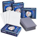 224 Blank Custom Cards for DIY Game Cards, Gift Cards, Checkered Diamond Backing (4 Decks, 3 x 4 In)