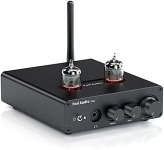 Fosi Audio T20X Amplificador de tubo Bluetooth Receptor estéreo 2 canales Clase D Mini preamplificador/amplificador Hi-Fi para auriculares/altavoces pasivos con 5654 tubos de vacío