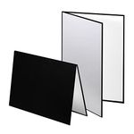 Meking 3 in 1 Photography Reflector Cardboard, 12 x 8 inch Folding Light Diffuser Board for Still Life, Product and Food Photo Shooting - Black, Silver and White, 2 Pack