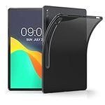 kwmobile Case Compatible with Samsung Galaxy Tab S8+ Plus/Galaxy Tab S7+ Plus Case - Soft TPU Back Protector Cover for Tablet - Black/Transparent