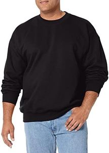 Hanes Men's Ultimate Heavyweight Fleece Sweatshirt, Black, Medium