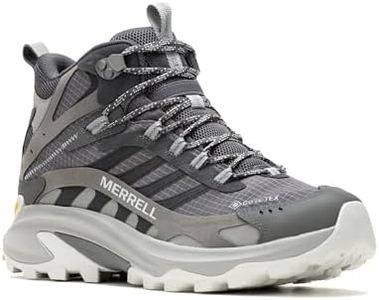 Merrell® Moab Speed 2 Mid GTX® Shoes for Men – Gore-TEX® Technology – Mesh Lining and Upper Asphalt 10.5 M