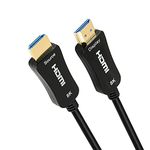 iBirdie Fiber Optic HDMI 2.1 Cable 200 Feet 62 Metre 60, Directional Active Cord Work on 8K 60hz, 4K 120hz, 4K 144hz, HDCP 2.3, Ultra High Speed Compatible for Apple-TV Dolby Vision Atmos PS5 4080