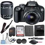 Canon EOS 4000D / Rebel T100 DSLR Camera w/ 18-55MM DC III Zoom Lens with Accessory Bundle + SanDisk 32GB Memory Card + Hi-Speed USB Card Reader + Deluxe Starter kit (16 pcs Bundle)