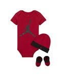 Jordan Jumpman Baby Bodysuit, Beanie and Booties Set Size 0-6M (Gym Red)