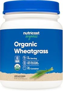 Nutricost Organic Wheatgrass Powder 1 LB - Non-GMO Superfood