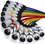 GearIT XLR to XLR Microphone Cable (20 Feet, 6 Pack) XLR Male to Female Mic Cable 3-Pin Balanced Shielded XLR Cable for Mic Mixer, Recording Studio, Podcast - Multi Colored, 20Ft, 6 Pack