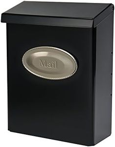 Gibraltar Mailboxes Designer Locking Medium Capacity Galvanized Steel Black, Wall-Mount Mailbox, DVK00000