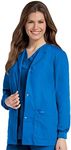 Landau Women's Warm-up Scrub Jackets Medical Shirt, Caribbean Blue, 3X