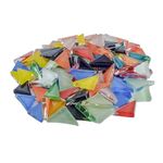 Sai Mosaic Art Triangular Multicolour Glass Mosaics 1 Kg Economy Pack