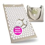 BED OF NAILS Original Comfortable Eco Premium Acupressure Mat, 8,820 Acupuncture Pressure Points, Back Pain Relief, Increased Energy, Relaxation, Muscle Recovery, FSA/HSA Eligible with Tote Bag, 29x16