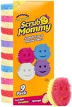 Scrub Daddy Scrub Mommy Sponges - Kitchen Sponges for Dishes & Wiping Spills - Dual-Sided Dish Scrubber Sponge for Cleaning - Multi-Colored Dish Sponge Bulk Pack - Stain & Odor Resistant (9 Count)