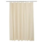 Bath Bliss Waterproof Shower Curtain Liner, 4X’s Splash Guard Suction Cup Leak Protection, 12 Rust Resistant Copper Grommets, 3 Large Magnet Hem, 100% PVC, 72"x72", Beige