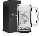 It's Not A Dad Bod It's A Father Figure Beer Glass Dad Mug - 16oz Beer Mug, Dad Birthday Gifts, Funny Dad Gifts, Papa Glass, Papa Beer Mug, Beer Mugs for Dad, Papa Beer Glass - Father's Day Gift