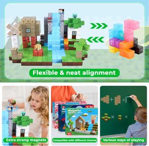 ToyUnited Magnetic Building Blocks Set, 100 Pieces – Educational Toy